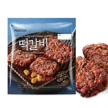 [피코크] 육즙이 살아있는 직화풍미 떡갈비 450g x 5봉/너비아니