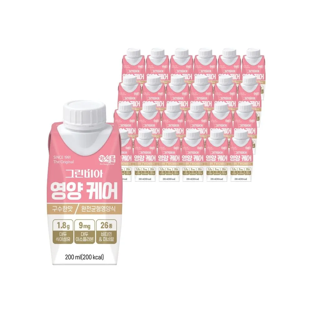[그린비아][APP전용] (공식) 그린비아 영양케어, 당케어(곡물맛,호두맛) 200mlx18팩+추가증정