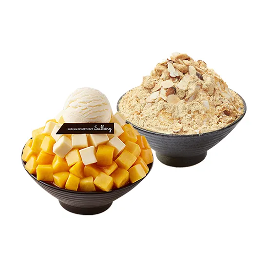 애플망고치즈설빙 + 인절미설빙