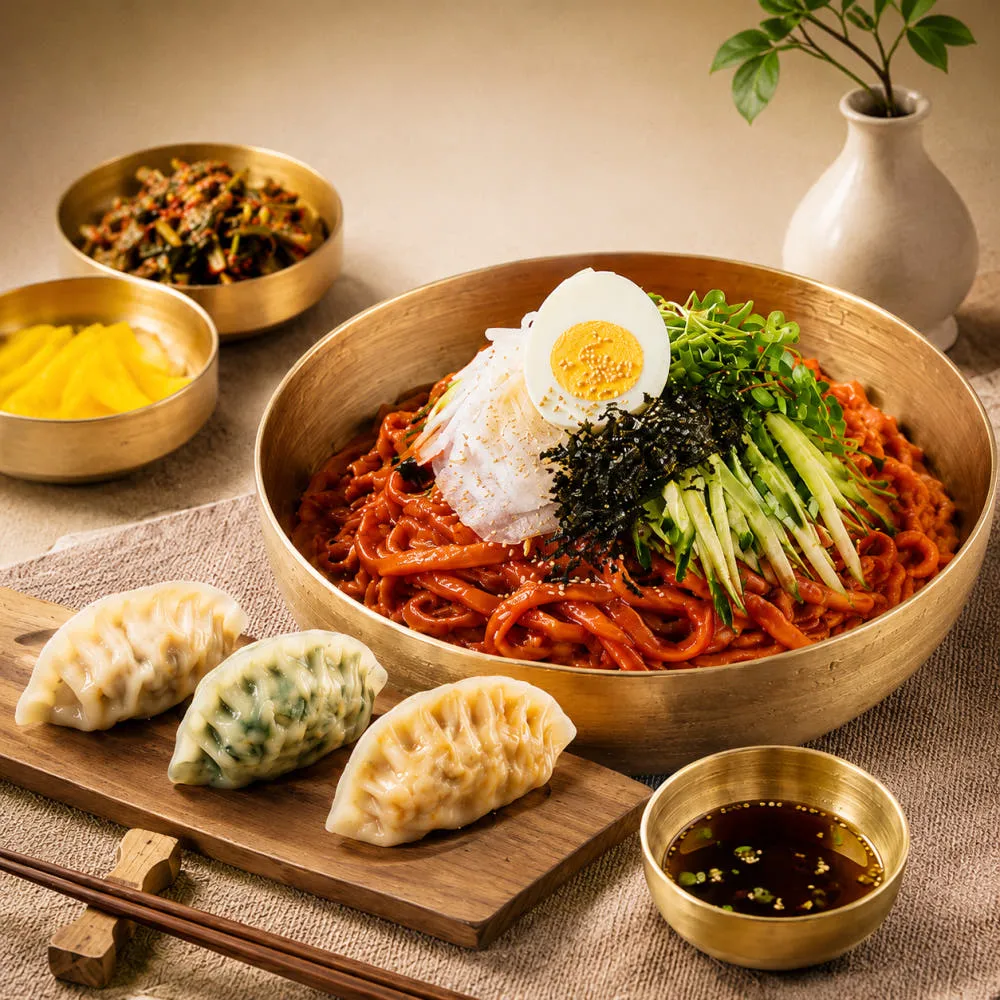참도깨비 서문시장 비빔칼국수 3인분세트 개별포장면230g 3팩 비빔부스터 3봉