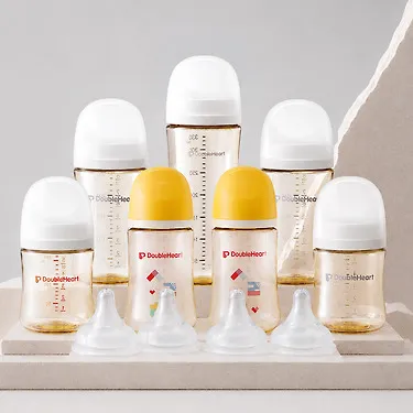 더블하트 모유실감 PPSU 젖병+젖꼭지 세트 모음 160ml/240ml/330ml