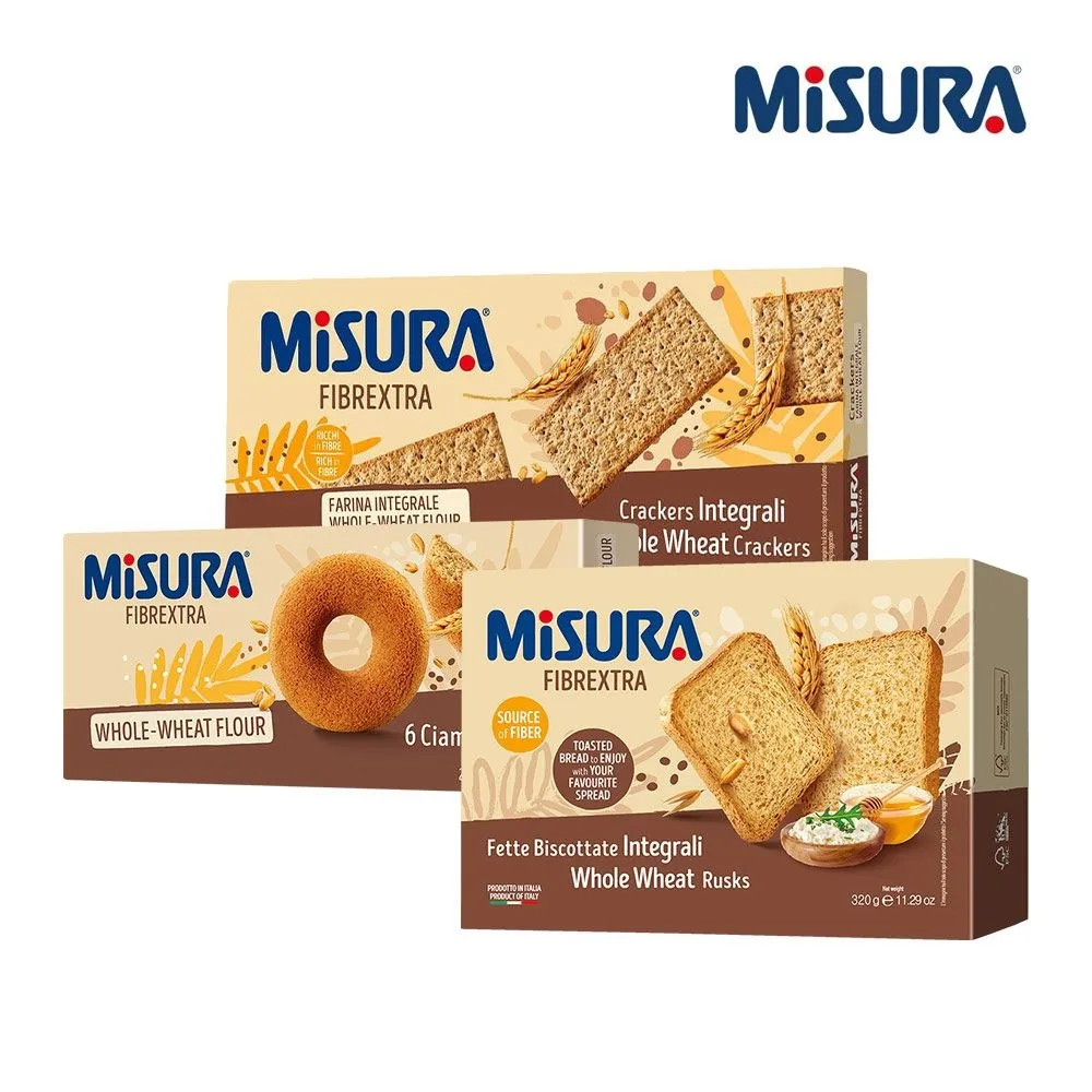 미주라 통밀 도너츠 230g 2개 + 통밀 크래커 385g 2개 세트