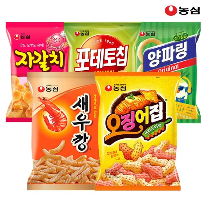 [농심]농심새우깡4봉+자갈치4봉+양파링4봉+오징어집4봉 : 롯데ON