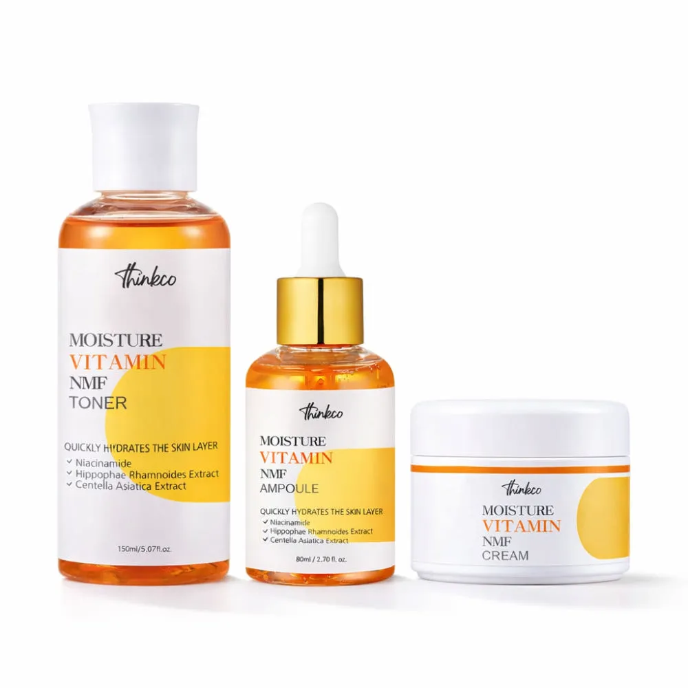 [체험딜 9990] 띵코 비타민 NMF 화이트닝 수분케어 토너150ml+앰플80ml+크림50ml 스킨케어, 3종세트