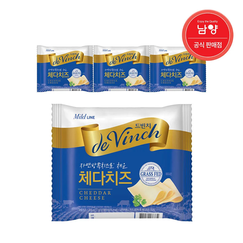 드빈치 자연방목 체다치즈 15매 x 4팩