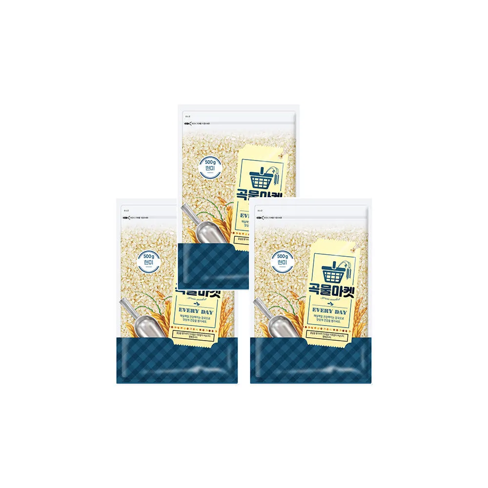 곡물마켓 현미 500g 3개입