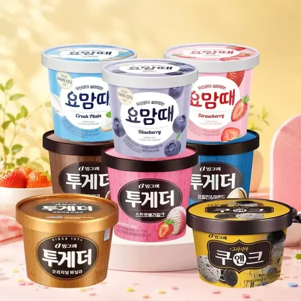 [3+2] 빙그레 투게더 요맘때 파인트 골라담기 / 바닐라 쿠앤크 프럴린 딸기 초코