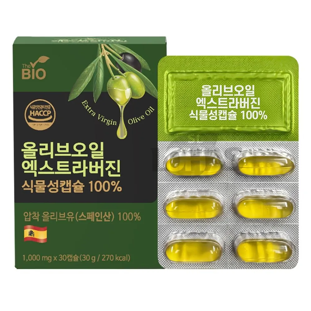 [1+1/총2개][더바이오] 엑스트라버진 올리브오일 1,000mg x 30캡슐 : 롯데ON