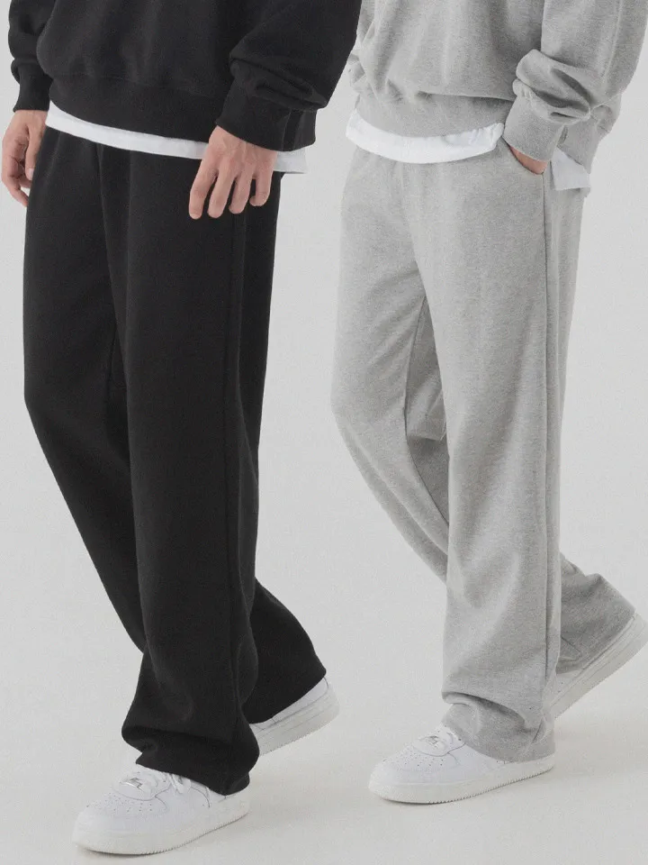 [2 PACK] 에센셜 세미 와이드 스웨트팬츠 (3color)