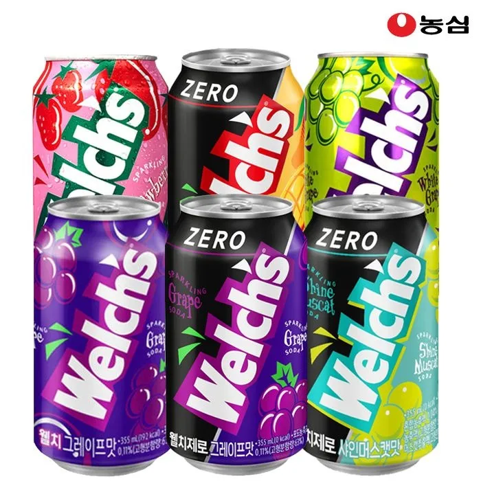 [농심][APP전용] 웰치스 포도 355ml 24캔/48캔 외 웰치 6종 [제로/애플망고/청포도/딸기/샤인머스캣] : 롯데ON