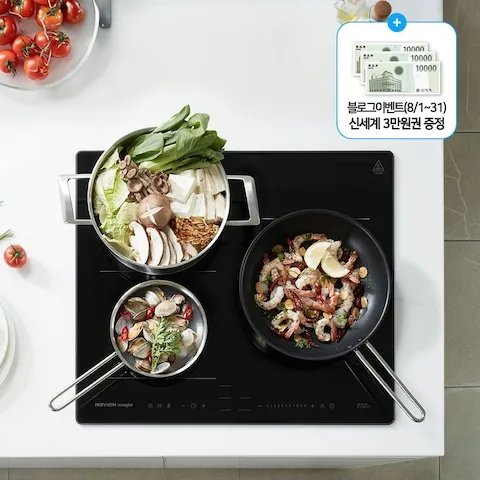 가스레인지·인덕션 > [오늘의집 단독] 올파워 3구 인덕션 ERI-6003AF 전 화구 3,300W 쇼트상판 | 오늘의집 쇼핑