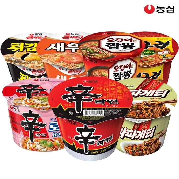 [농심][APP전용] 농심 큰사발4종 16개(신라면4+튀김우동4+짜파게티4+신라면로제4) : 롯데ON