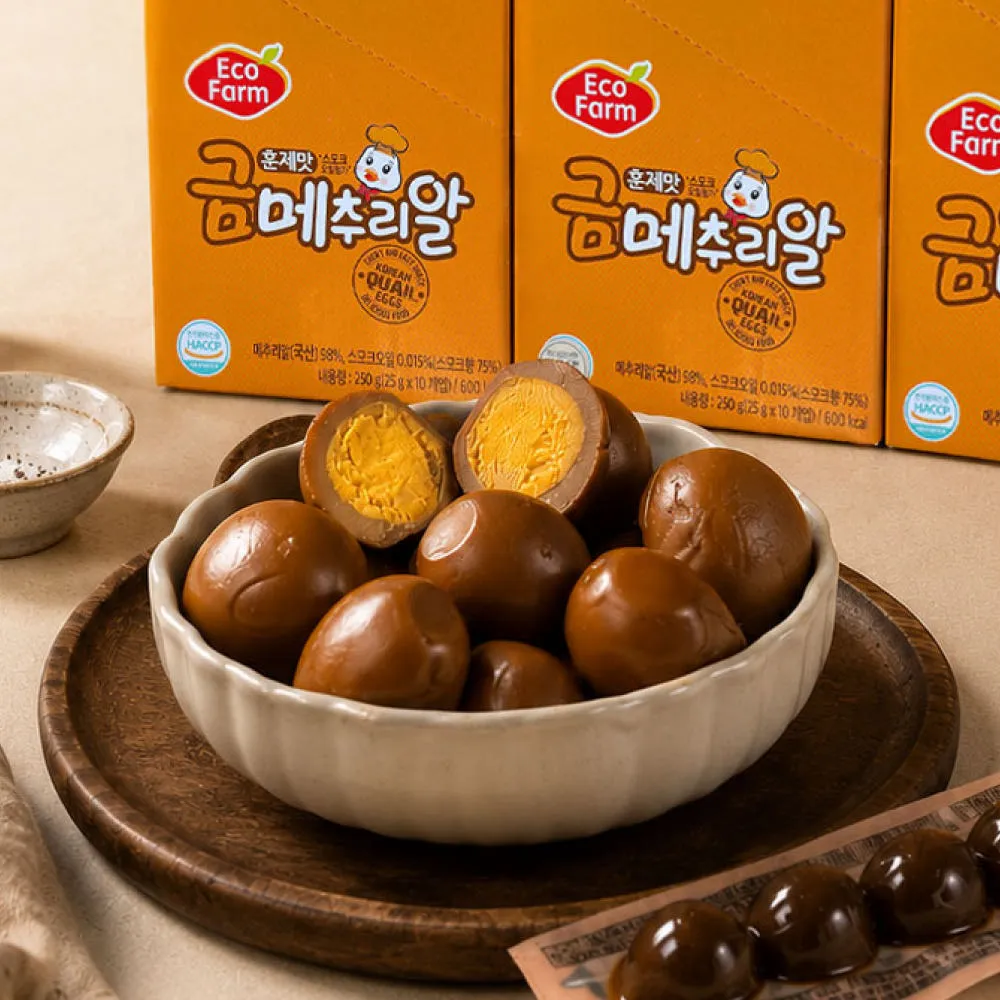 훈제 메추리알 25g 10팩