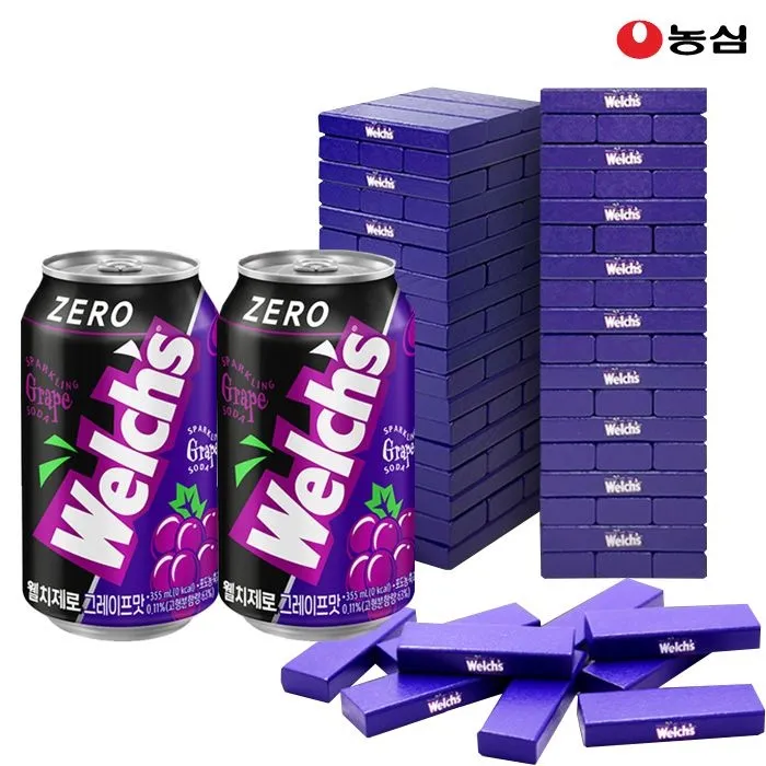 [농심]웰치 소다 제로 포도 355ml x 48캔+웰치젠가사은품 : 롯데ON