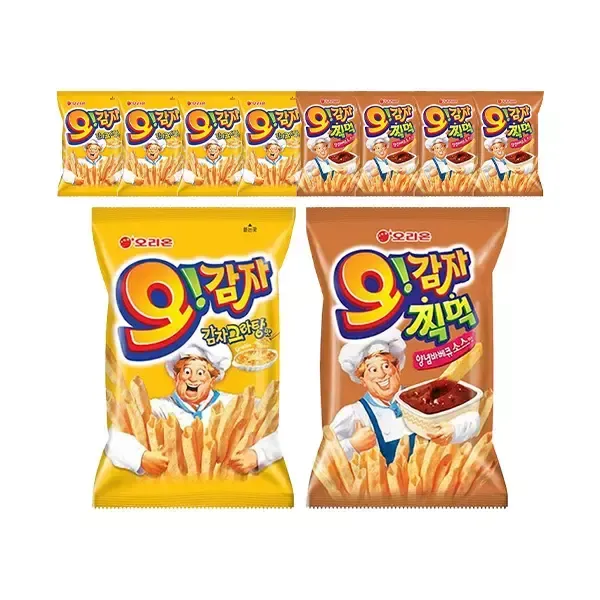 오리온 오감자 그라탕 50g, 5개 + 오감자딥 양념바베큐 75g, 5개