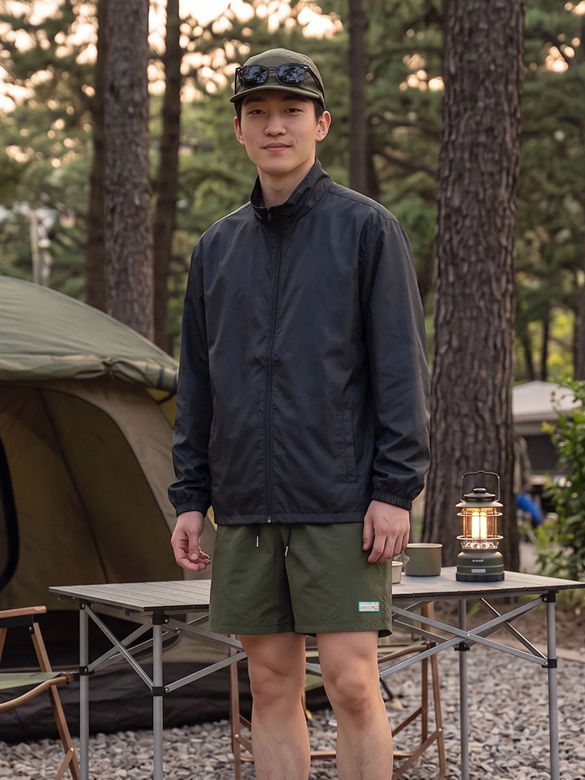 남여 공용 초경량 솔리드 바람막이 자켓 C24J103