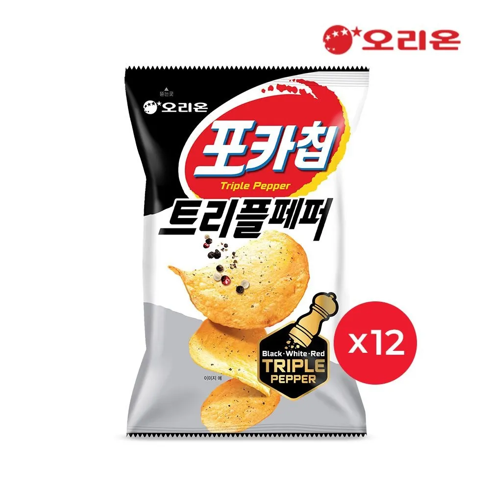 [오리온][햇감자출고]오리온 포카칩 트리플페퍼 60g 12개 : 롯데ON