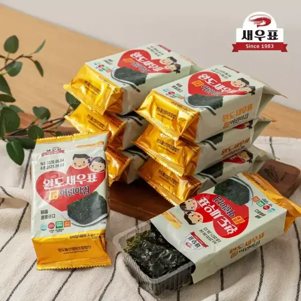 [10분러시] 새우표 완도 어린이 도시락김 4g x 36봉