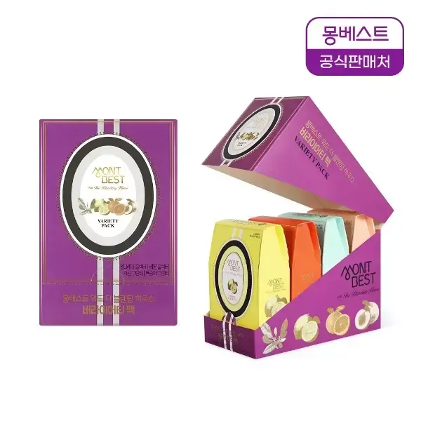 몽베스트 블랜딩 티 홍차,녹차 4종(레몬 블랙티,자몽 그린티 외 40포)