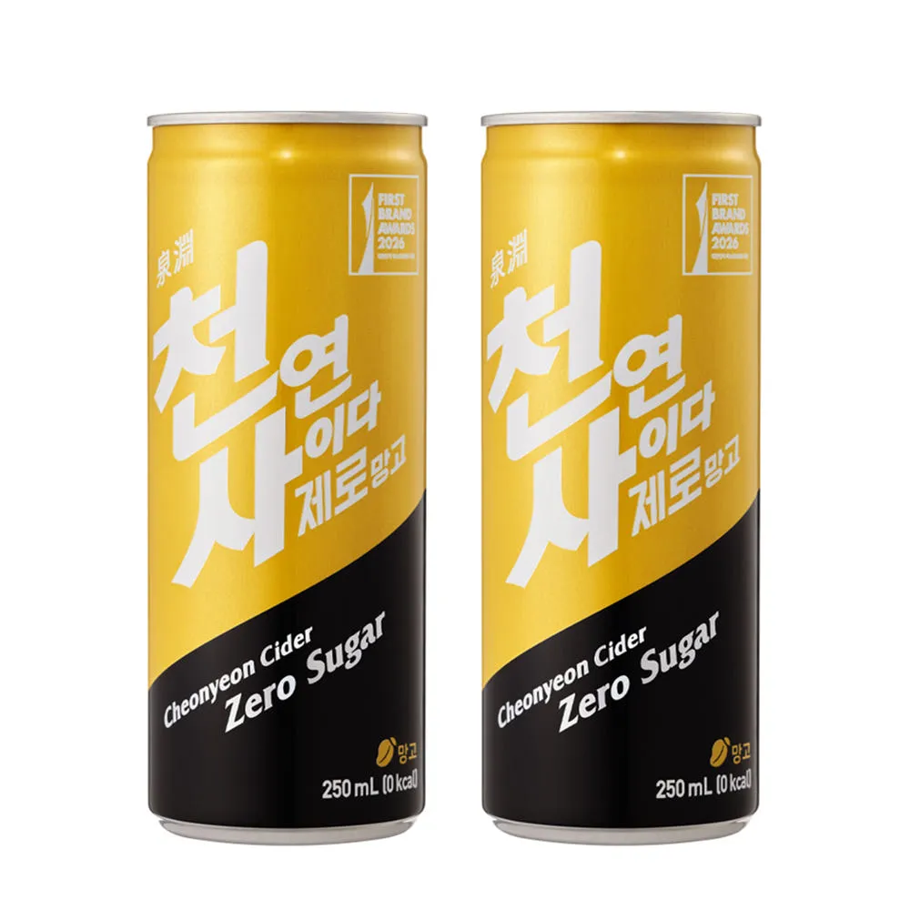 (신제품)천연사이다 제로 망고 250ml X 30캔