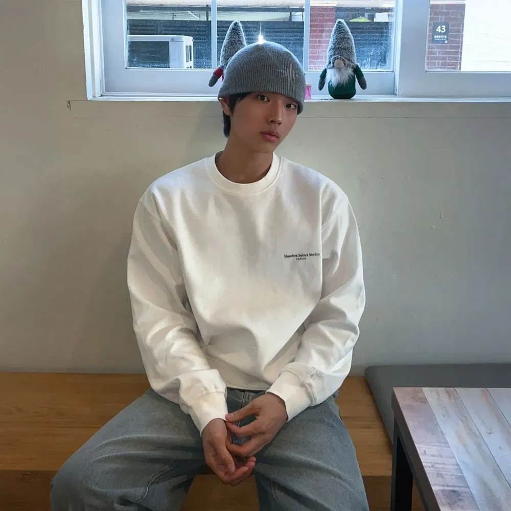 [놈브레]미니멀 로고 맨투맨 : 롯데ON