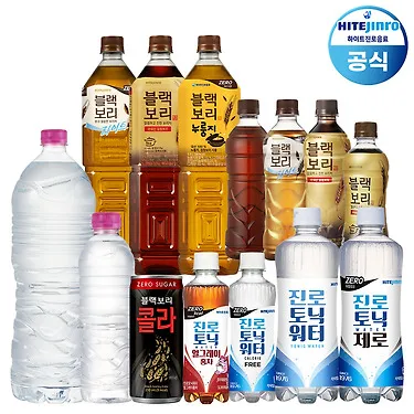 신제품 블랙보리 제로콜라 외 블랙보리 진로토닉워터 조이워터 음료 생수 모음전 | 톡딜