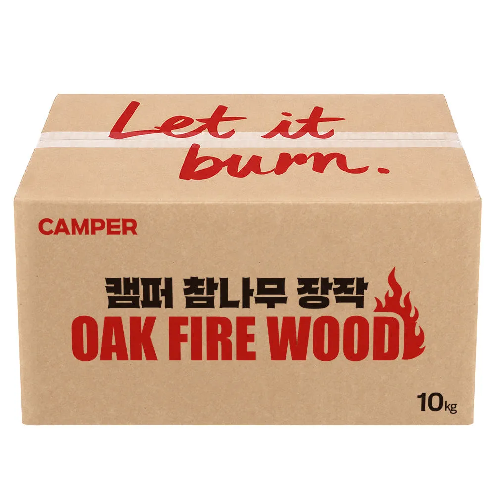 캠퍼 참나무 캠핑 장작 10kg 캠핑 땔감 불쏘시개 불멍