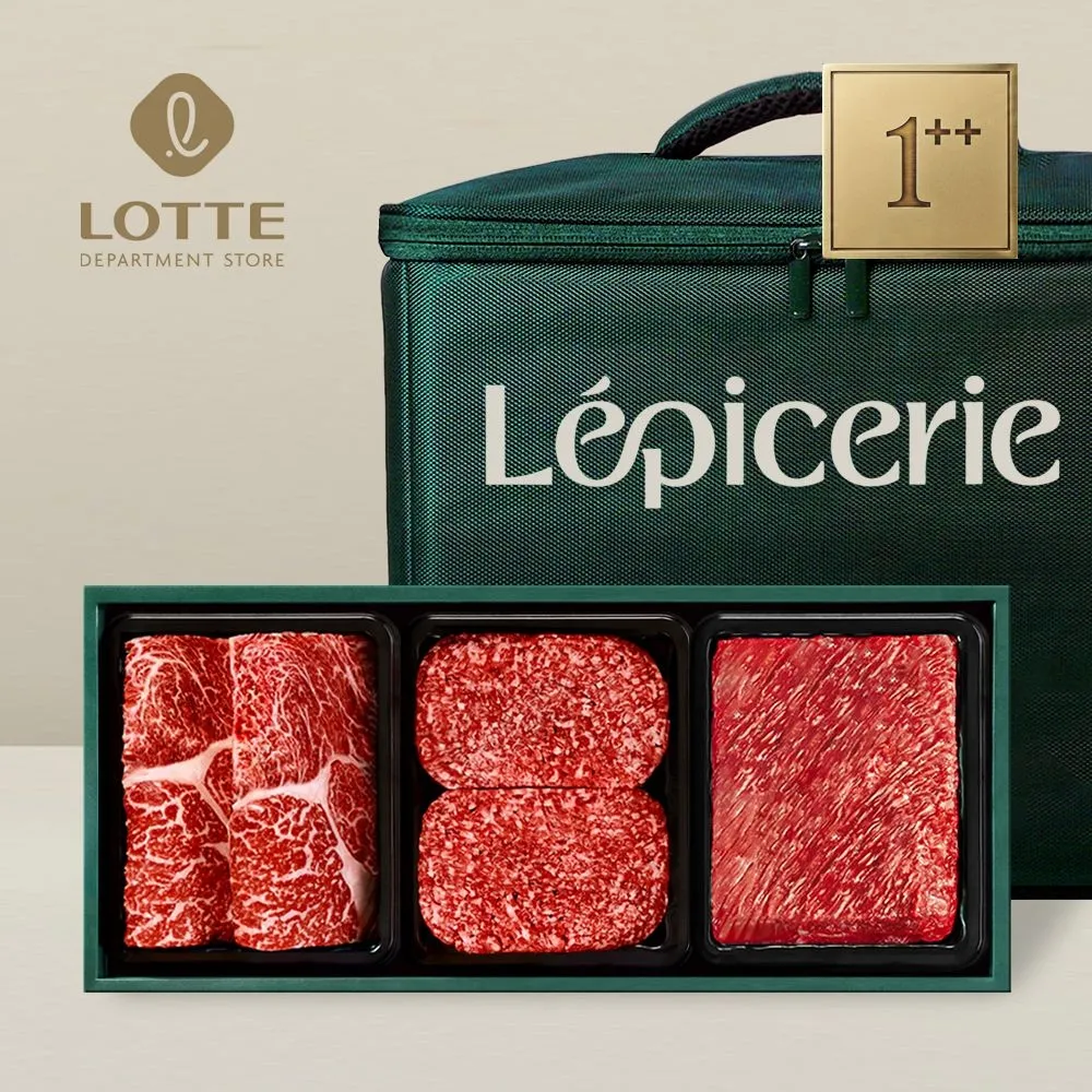 [대한사람대한으로]1++등급 한우세트 프리미엄3호 (1.2kg, 각400g 등심+국거리+불고기용) : 롯데ON