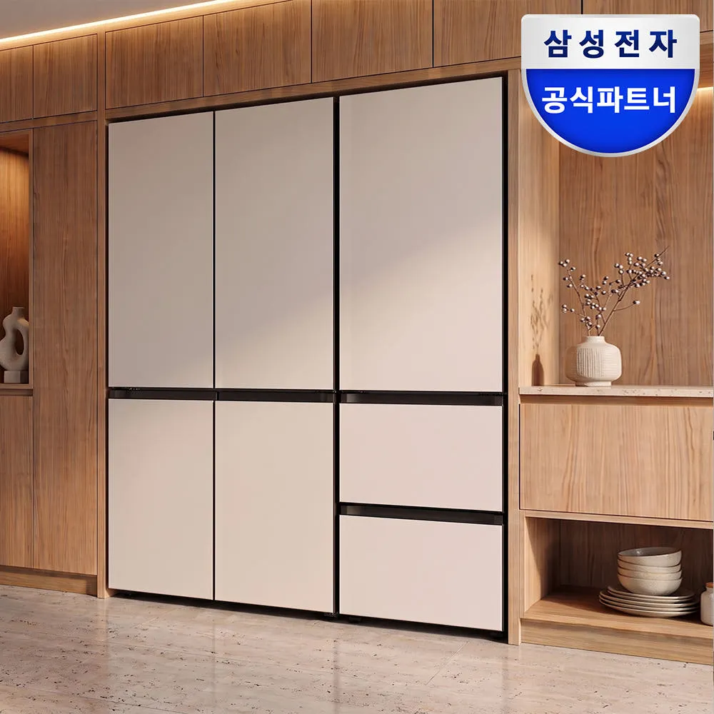 [단하루!혜택가316만] 삼성 비스포크 AI 냉장고 김치냉장고 키친핏 Max RM70F63R2A RQ33DB74C1AP 코타화이트 2등급+1등급