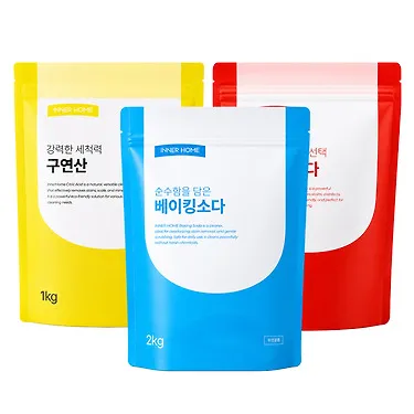 이너홈 베이킹소다 2kgx3개 구연산 과탄산소다 주방 욕실 청소 | 톡딜