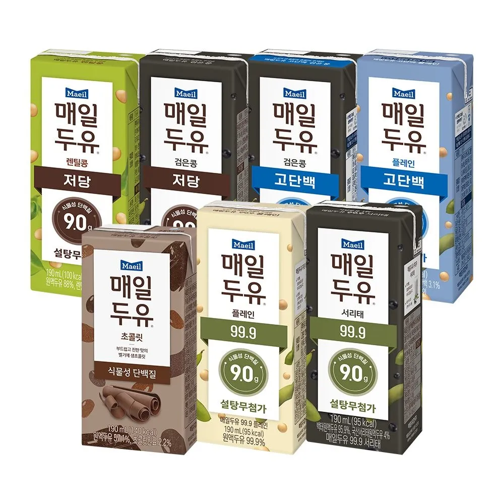 [매일][딜크릿] 매일두유 7종 99.9/서리태/고단백/고단백검은콩 外 48팩 골라담기 : 롯데ON