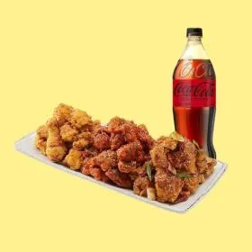 (노랑통닭) (순살/뼈)노랑3종+콜라제로1.25L