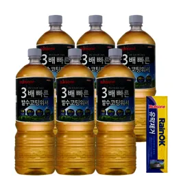 불스원 레인OK 3배빠른 발수코팅 프리미엄 에탄올 워셔액 1.8L 6개 +RainOK 유막제거제 1회용 25g 증정