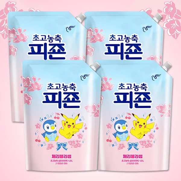 [한정특가] *피죤 초고농축 시즌에디션 섬유유연제 체리블라썸 1.3Lx3개 + 1.3L 추가