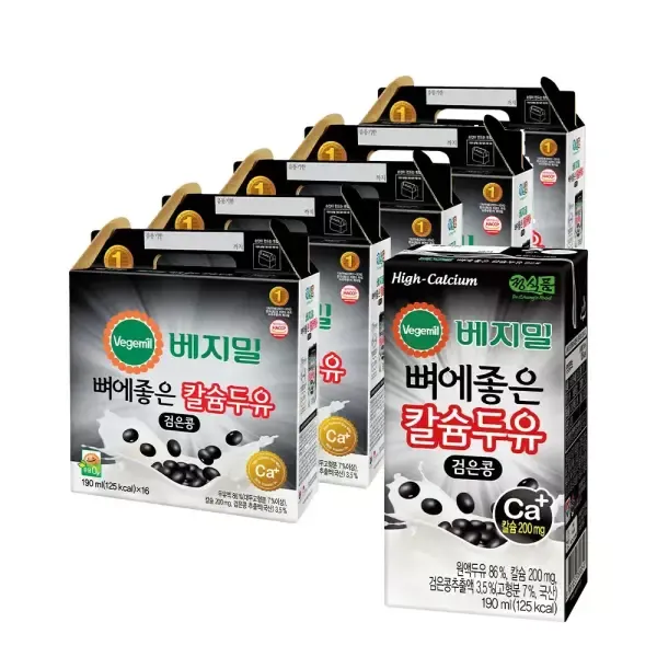 정식품 뼈에좋은칼슘 검은콩 두유 190ml 80팩-모바일 11번가