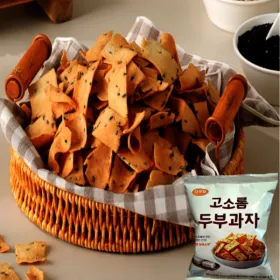 바삭한 구운 수제 두부과자 두부칩 간식 과자세트 80g x 6팩 단 하루만 초특가 행사 진행중
