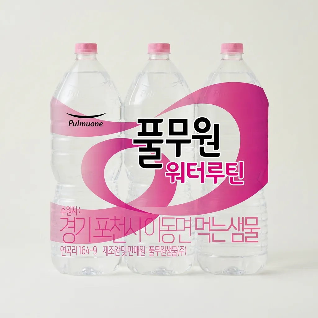 풀무원 워터루틴 생수, 라벨랜덤, 2L, 12개