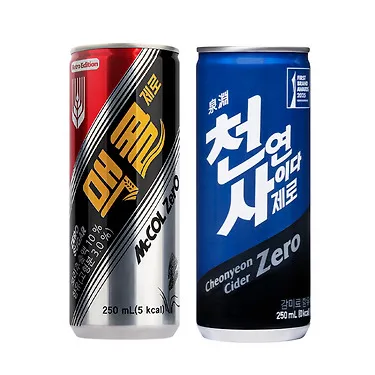 맥콜 제로 & 천연사이다 제로 (250ml X 30캔/60캔) | 톡딜