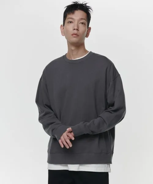 무신사 스탠다드(MUSINSA STANDARD) 오버사이즈 스웨트셔츠 [건메탈] - 사이즈 & 후기