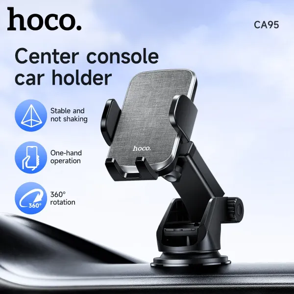 HOCO CA95 차량용 거치대 푸시형 텔레스코픽 흡착식 안정적인 휴대폰 거치대