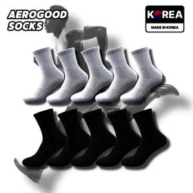 (5+5켤레)에브리굿 에어로굿 스포츠 러닝 중목 매쉬 양말 5켤레 국내생산 10켤레 발등 매쉬 여름 양말