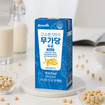 그레인랩 고소한 99.9% 무가당 두유 고단백 저당 간편음료 무가당두유 저당두유 고단백두유 고소한두유 무설탕두유