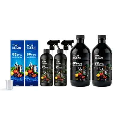 [싱글패키지]톡시크린 야채과일세정제 500ml(2)개+1L 대용량 (2)개+계량컵1개 | CJ온스타일