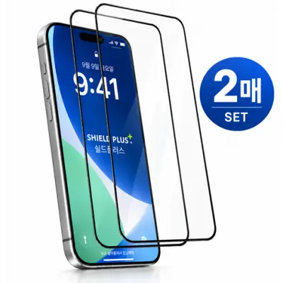 쉴드플러스 네오 퍼펙트핏 풀커버 6D 강화유리 휴대폰 액정보호 필름 9H 고경도 2매입 - 보호필름