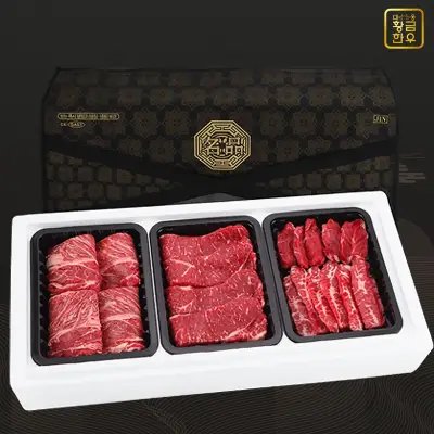 [황금한우]구이2호 1.2kg (등심400g+채끝400g+특수부위400g) 한우선물세트