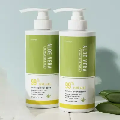 알로에 클렌징폼 500ml 2개 (추석 초.특.가.행사) 리얼 네이처 알로에베라 99%