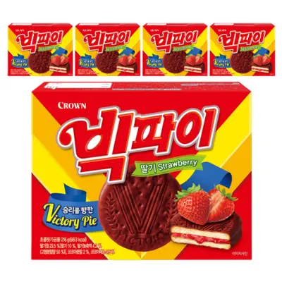 [크라운] 빅파이 딸기, 216g, 5개
