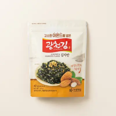 [광천김] 고소한 아몬드를 넣은 김자반, 40g, 10봉