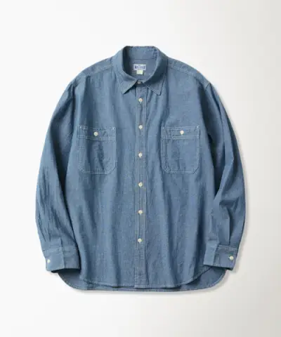 [브론슨] (BRONSON) Blue Chambray Work Shirt KR Ver. Light Indigo