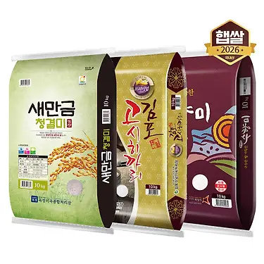 (농할) 26년산 햅쌀 10kg 모음전(해담미, 경기미, 무량쌀, 금쌀, 고시히까리, 수향미, 오대쌀, 여주쌀, 이천쌀 외) | 톡딜